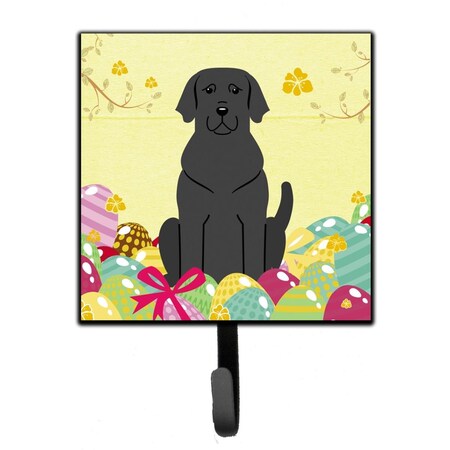 Carolines Treasures Easter Eggs Black Labrador Leash or Key Holder BB6057SH4